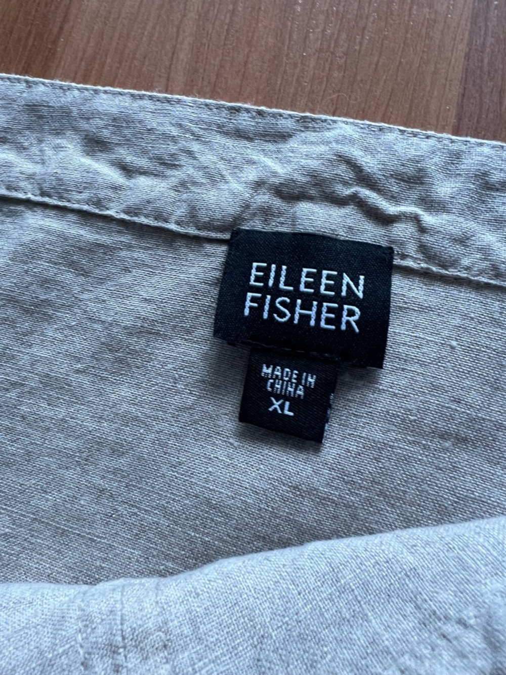 Eileen Fisher Linen Skirt XL Beige A-Line Minimalist - Picture 8 of 10